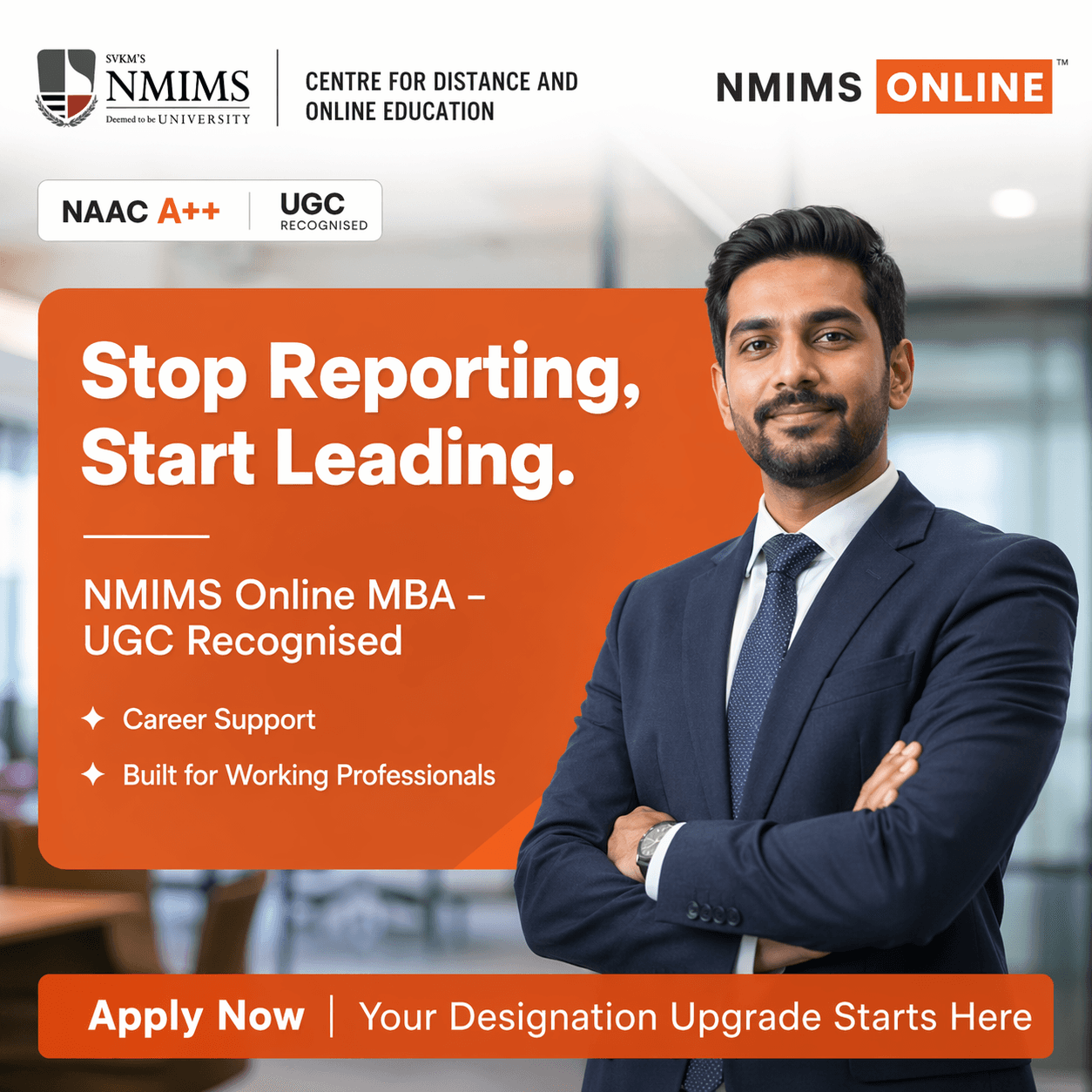 Online MBA lead ad creative